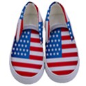 United Of America Usa Flag Kids  Canvas Slip Ons View1