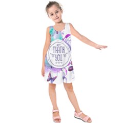 Thank You Kids  Sleeveless Dress by Celenk