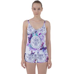 Thank You Tie Front Two Piece Tankini by Celenk