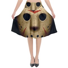 Jason Hockey Goalie Mask Flared Midi Skirt by Celenk