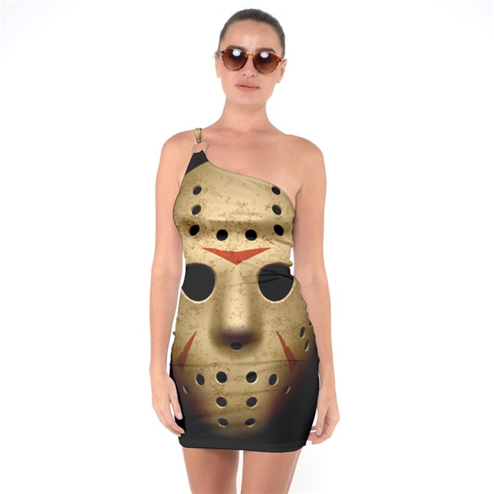 Jason Hockey Goalie Mask One Soulder Bodycon Dress