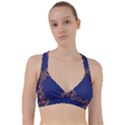 Blue Gold Look Stars Christmas Wreath Sweetheart Sports Bra View1