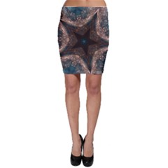 Kaleidoscopic Design Elegant Star Brown Turquoise Bodycon Skirt by yoursparklingshop