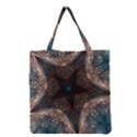 Kaleidoscopic Design Elegant Star Brown Turquoise Grocery Tote Bag View2