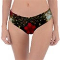 Christmas Wreath Stars Green Red Elegant Reversible Classic Bikini Bottoms View3