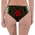 Christmas Wreath Stars Green Red Elegant Reversible Classic Bikini Bottoms View4