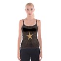 Rustic Elegant Brown Christmas Star Design Spaghetti Strap Top View1