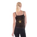 Rustic Elegant Brown Christmas Star Design Spaghetti Strap Top View2