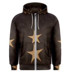 Rustic Elegant Brown Christmas Star Design Men s Zipper Hoodie by yoursparklingshop