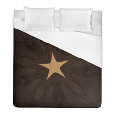 Rustic Elegant Brown Christmas Star Design Duvet Cover (full/ Double Size) by yoursparklingshop