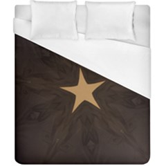 Rustic Elegant Brown Christmas Star Design Duvet Cover (california King Size) by yoursparklingshop