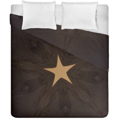 Rustic Elegant Brown Christmas Star Design Duvet Cover Double Side (california King Size) by yoursparklingshop