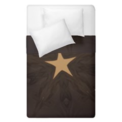 Rustic Elegant Brown Christmas Star Design Duvet Cover Double Side (single Size) by yoursparklingshop