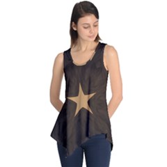 Rustic Elegant Brown Christmas Star Design Sleeveless Tunic by yoursparklingshop