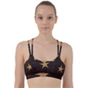 Rustic Elegant Brown Christmas Star Design Line Them Up Sports Bra View1