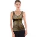 Golden Flower Star Floral Kaleidoscopic Design Tank Top View1