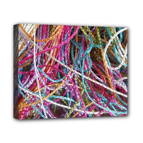 Funny Colorful Yarn Pattern Canvas 10  X 8  by yoursparklingshop