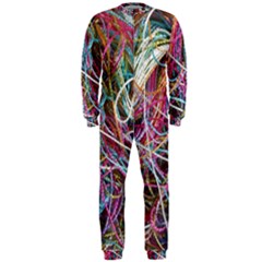 Funny Colorful Yarn Pattern Onepiece Jumpsuit (men)  by yoursparklingshop