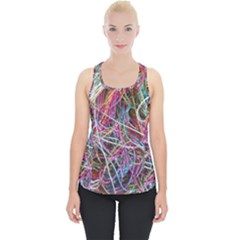 Funny Colorful Yarn Pattern Piece Up Tank Top by yoursparklingshop