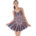 Red White Blue Kaleidoscopic Star Flower Design Love the Sun Cover Up View1