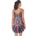 Red White Blue Kaleidoscopic Star Flower Design Love the Sun Cover Up View2