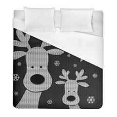 Cute Reindeer  Duvet Cover (full/ Double Size) by Valentinaart