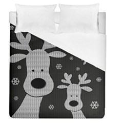 Cute Reindeer  Duvet Cover (queen Size) by Valentinaart