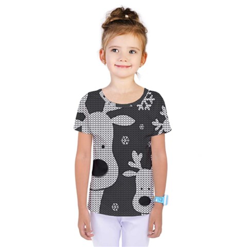 Cute Reindeer  Kids  One Piece Tee by Valentinaart