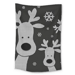 Cute Reindeer  Large Tapestry by Valentinaart