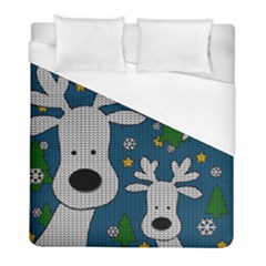 Cute Reindeer  Duvet Cover (full/ Double Size) by Valentinaart