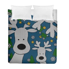 Cute Reindeer  Duvet Cover Double Side (full/ Double Size) by Valentinaart