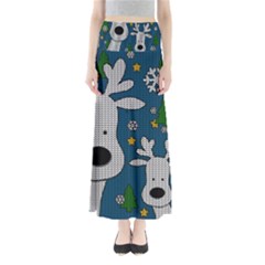 Cute Reindeer  Full Length Maxi Skirt by Valentinaart