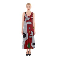 Cute Reindeer  Sleeveless Maxi Dress by Valentinaart