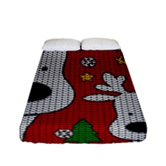 Cute Reindeer  Fitted Sheet (full/ Double Size) by Valentinaart