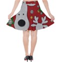 Cute Reindeer  Velvet High Waist Skirt View2