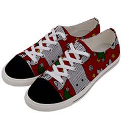 Cute Reindeer  Women s Low Top Canvas Sneakers by Valentinaart