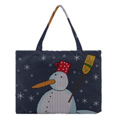 Snowman Medium Tote Bag by Valentinaart