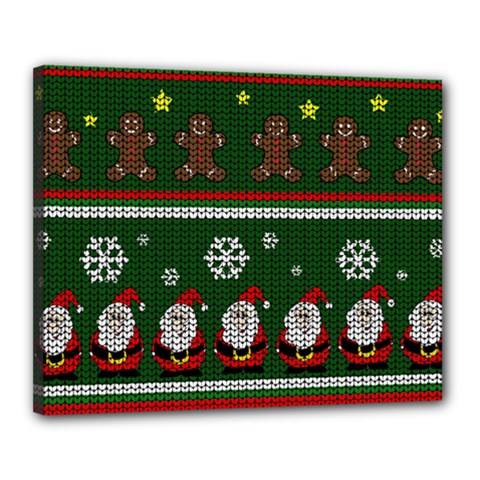 Ugly Christmas Sweater Canvas 20  X 16  by Valentinaart