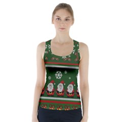 Ugly Christmas Sweater Racer Back Sports Top by Valentinaart