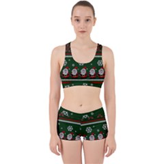 Ugly Christmas Sweater Work It Out Sports Bra Set by Valentinaart