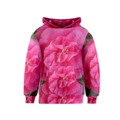 Pink Flower Japanese Tea Rose Floral Design Kids  Pullover Hoodie by yoursparklingshop