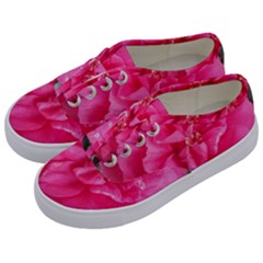 Pink Flower Japanese Tea Rose Floral Design Kids  Classic Low Top Sneakers by yoursparklingshop