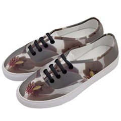 Magnolia Floral Flower Pink White Women s Classic Low Top Sneakers by yoursparklingshop