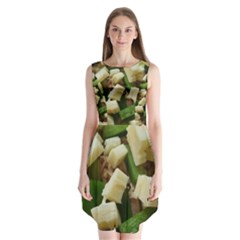 Cheese And Peppers Green Yellow Funny Design Sleeveless Chiffon Dress   by yoursparklingshop