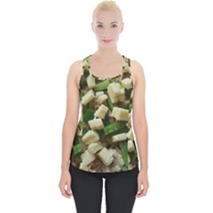 Cheese And Peppers Green Yellow Funny Design Piece Up Tank Top by yoursparklingshop