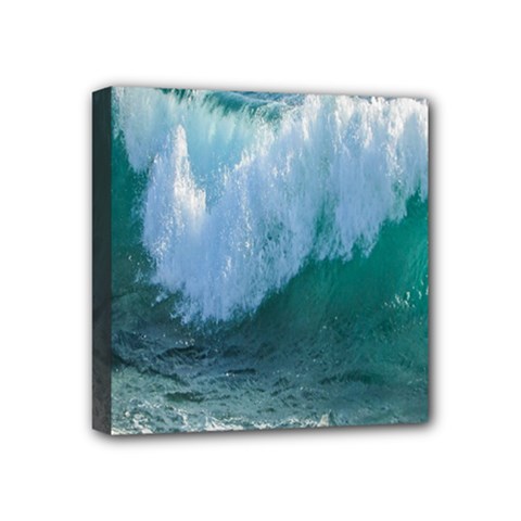 Awesome Wave Ocean Photography Mini Canvas 4  X 4  by yoursparklingshop