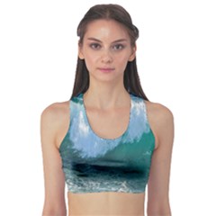 Awesome Wave Ocean Photography Sports Bra by yoursparklingshop