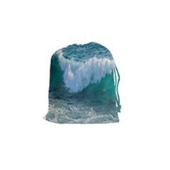 Awesome Wave Ocean Photography Drawstring Pouches (small)  by yoursparklingshop