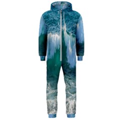 Awesome Wave Ocean Photography Hooded Jumpsuit (men)  by yoursparklingshop