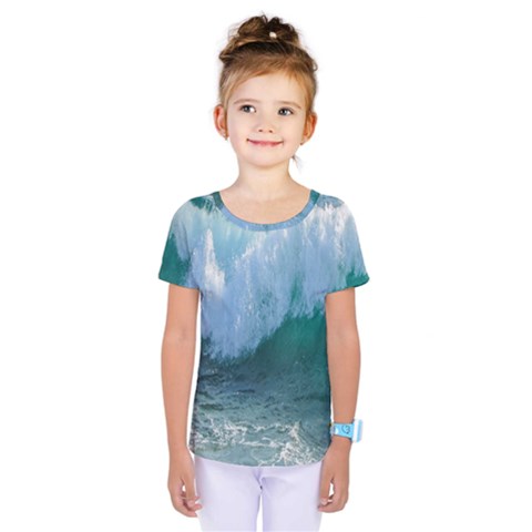 Awesome Wave Ocean Photography Kids  One Piece Tee by yoursparklingshop